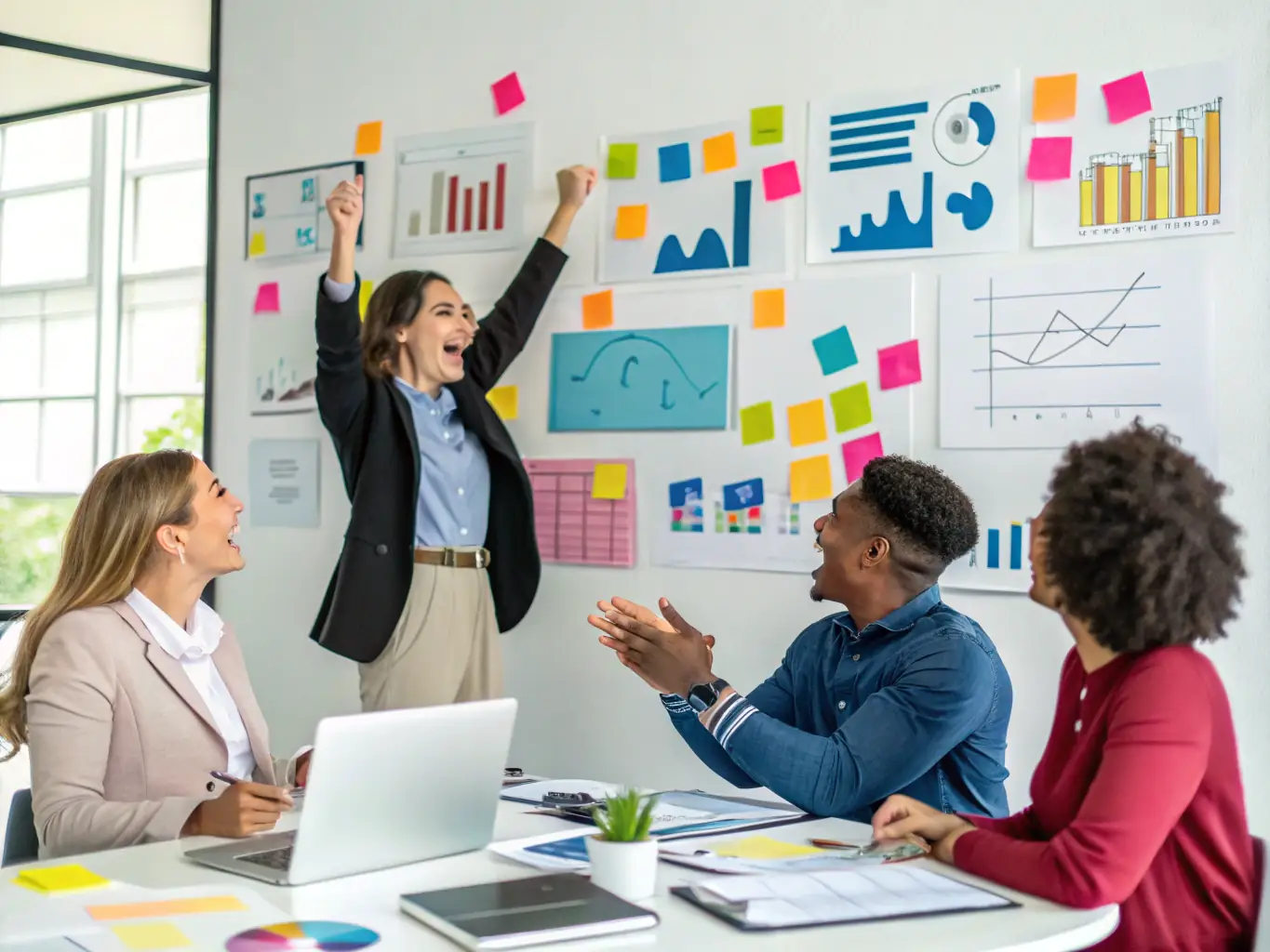 A group of executives are engaged in a leadership training session, discussing strategies and best practices in a boardroom. The scene emphasizes teamwork and strategic thinking.