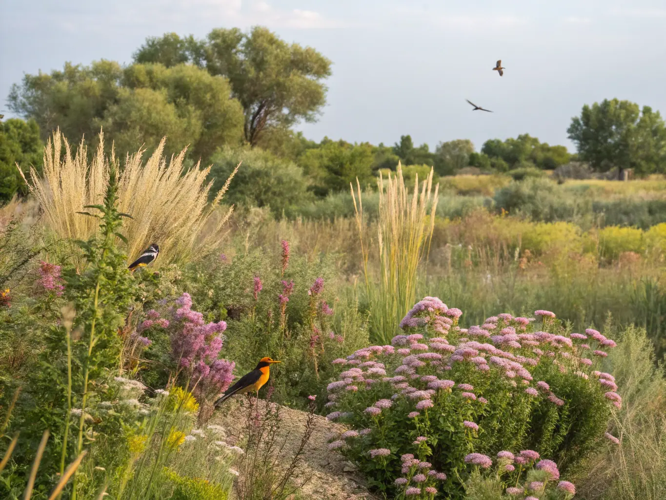 An image depicting a wildlife reserve managed by SOCIETE COMMUNALE DE CHASSE DE FORCALQUIER, highlighting the organization's commitment to preserving natural habitats and biodiversity.